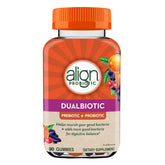 Front view of Align DualBiotic Gummies bottle with label