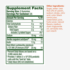 Blackberry flavored Align Probiotic gummies and bottle