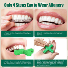 Two-pack Aligner Chewies packaging in green color