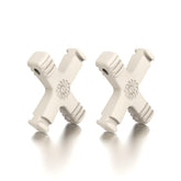 Pack of 2 white Aligner Chewies - front view