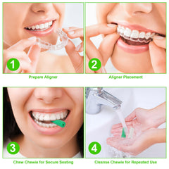 Assorted scents including Pineapple and Mint for Aligner Chewies in resealable pouches