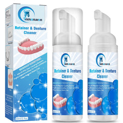 Foam cleaner bottle for aligners, retainers, dentures, and mouth guards