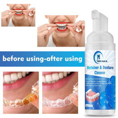 Dentures and dental appliances soaking after cleaning