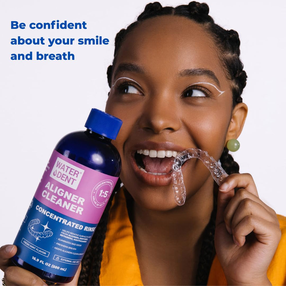 Denture and mouth guard cleaning with ALIGNER Cleaner Rinse