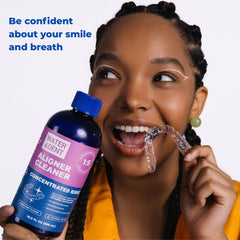Denture and mouth guard cleaning with ALIGNER Cleaner Rinse