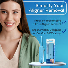 Close-up of AlignerOff compact ergonomic design