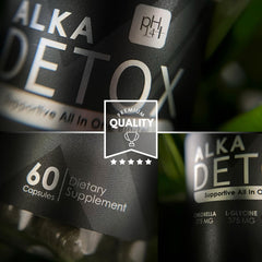 Close-up of AlkaDetox binder tablet