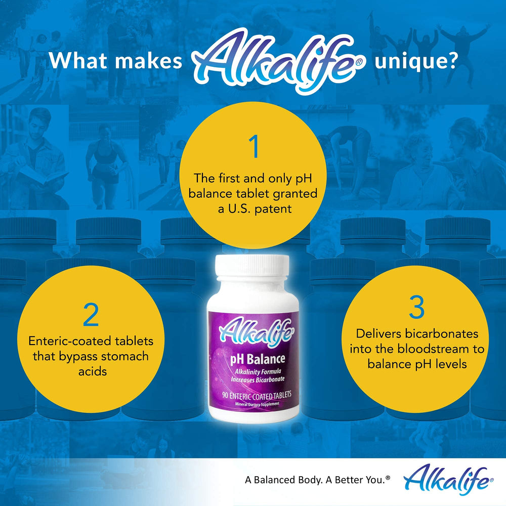 90-piece bottle of Alkalife pH Balance Tablets