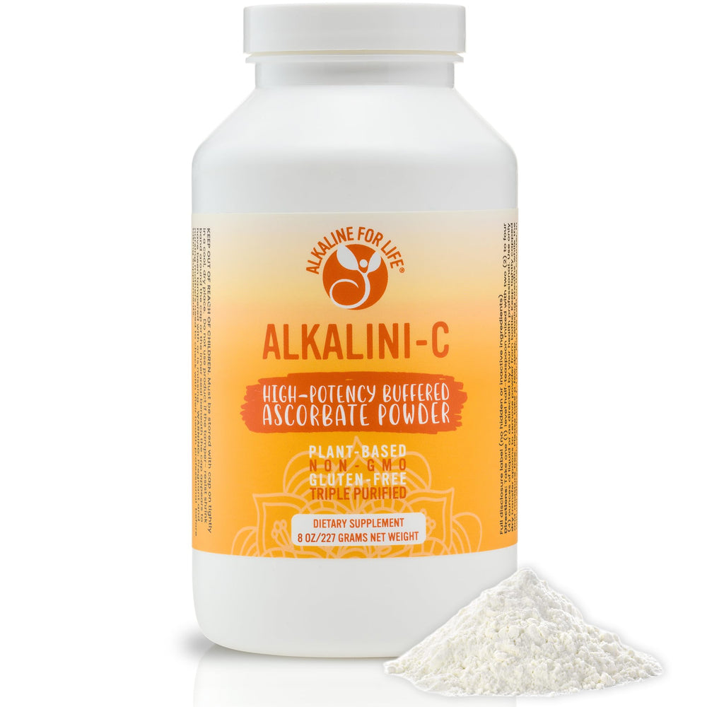 Alkalini-C Buffered Vitamin C Powder 8oz jar front view
