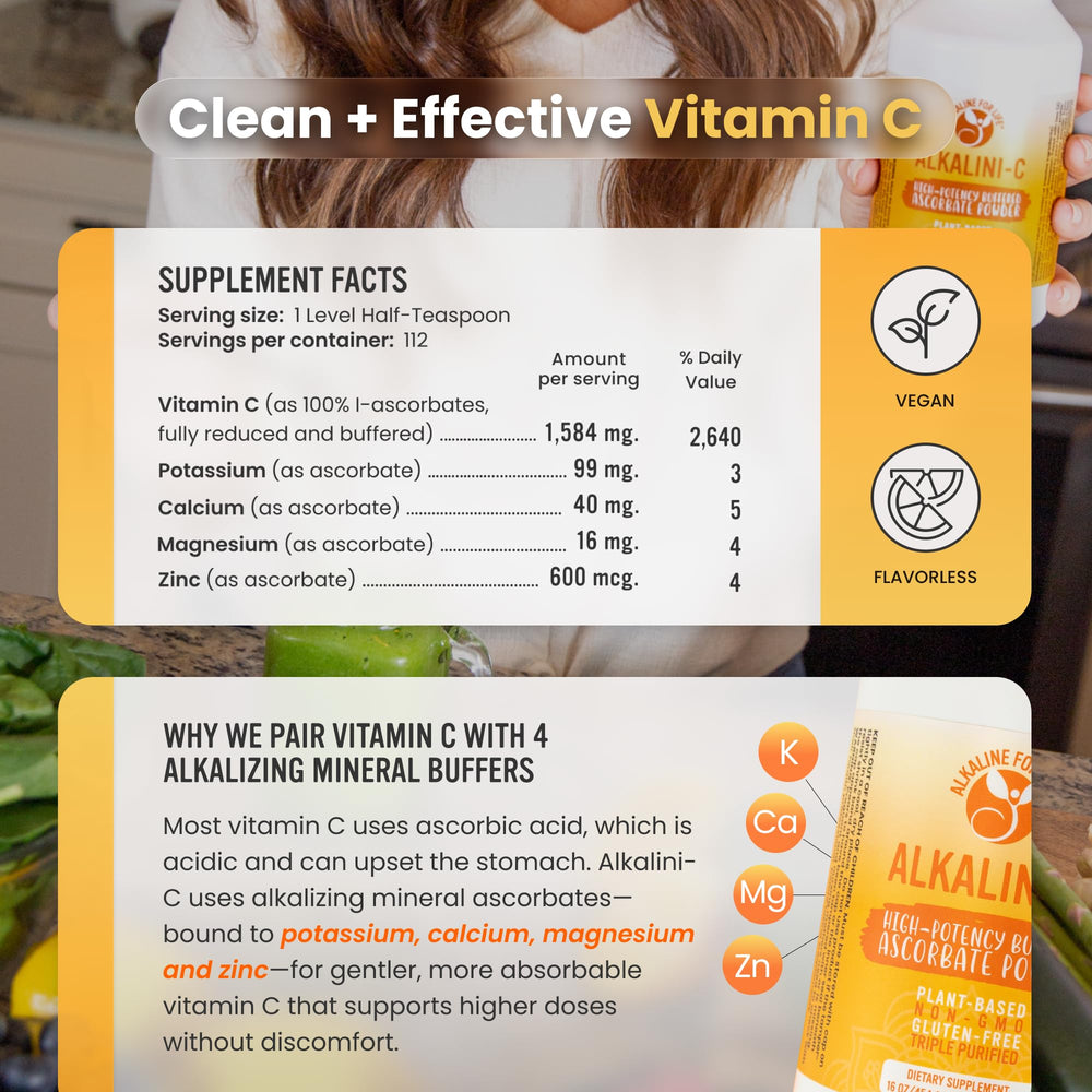 Corn-free, non-GMO Vitamin C powder packaging