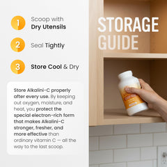 Gluten-free, allergen-free packaging for Alkalini-C Vitamin C Powder