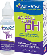 AlkaZone alkaline pH booster drops bottle on white background