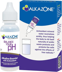 Close-up of AlkaZone drops bottle front