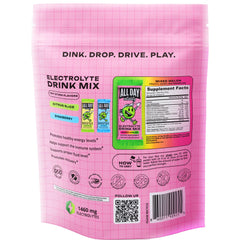 ALL DAY Vitality electrolyte packets nutrition facts highlight zero sugar and Non-GMO