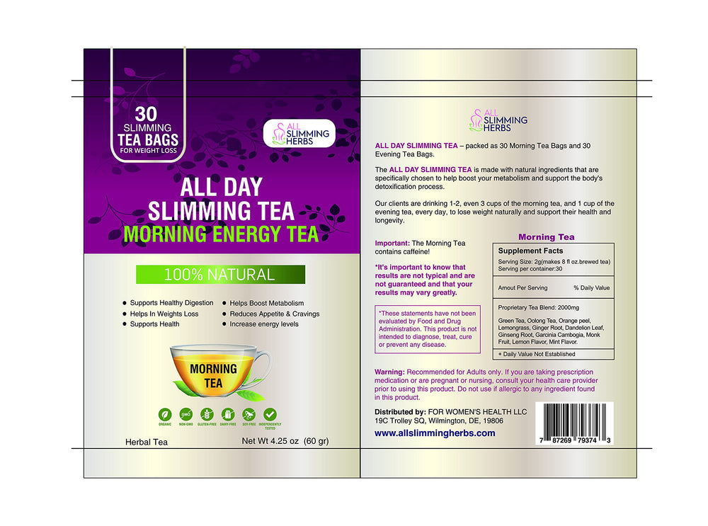 ALL SLIMMING HERBS evening tea bags designed for restful sleep and night detox