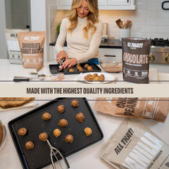 ALL THAT! NUTRITION vanilla shake with fast-absorbing whey for quick recovery.