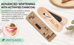 Charcoal-infused floss for whitening and fresh breath