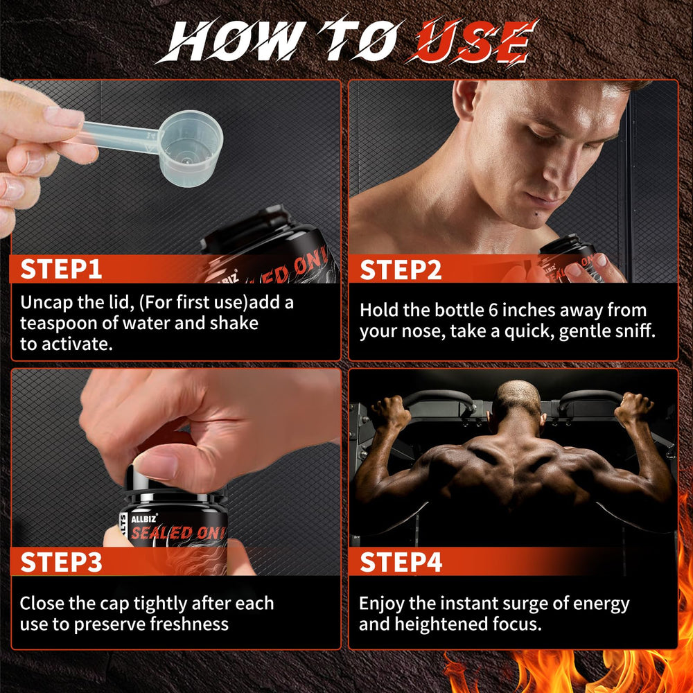 ALLBIZ Smelling Salts Wake Up final shot evokes readiness for competitions and workouts.