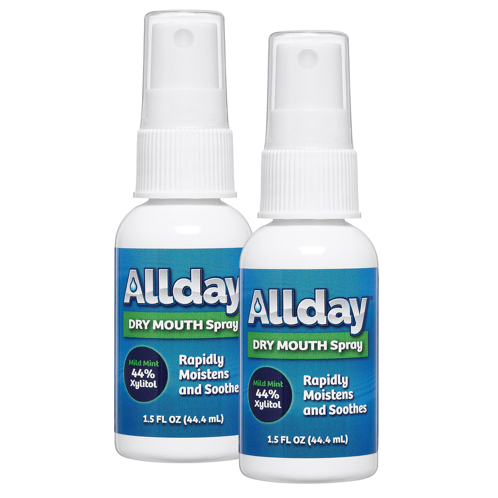 Allday Dry Mouth Spray bottle front view