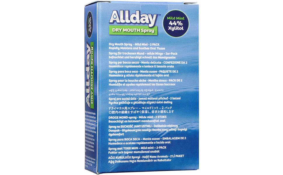 Two-pack of Allday Dry Mouth Spray