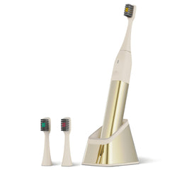 Allegro Luxury polished metal sonic toothbrush M1 Ivory Gold main view