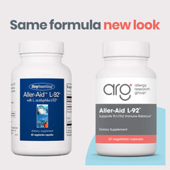 Close-up of Aller-Aid L92 vegetarian capsules