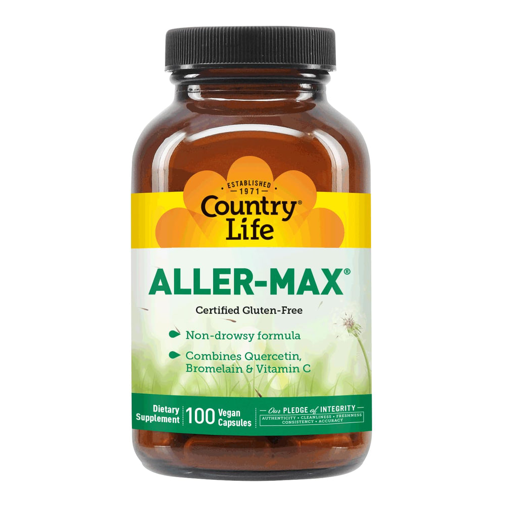 Country Life Aller-Max Quercetin with Bromelain bottle label