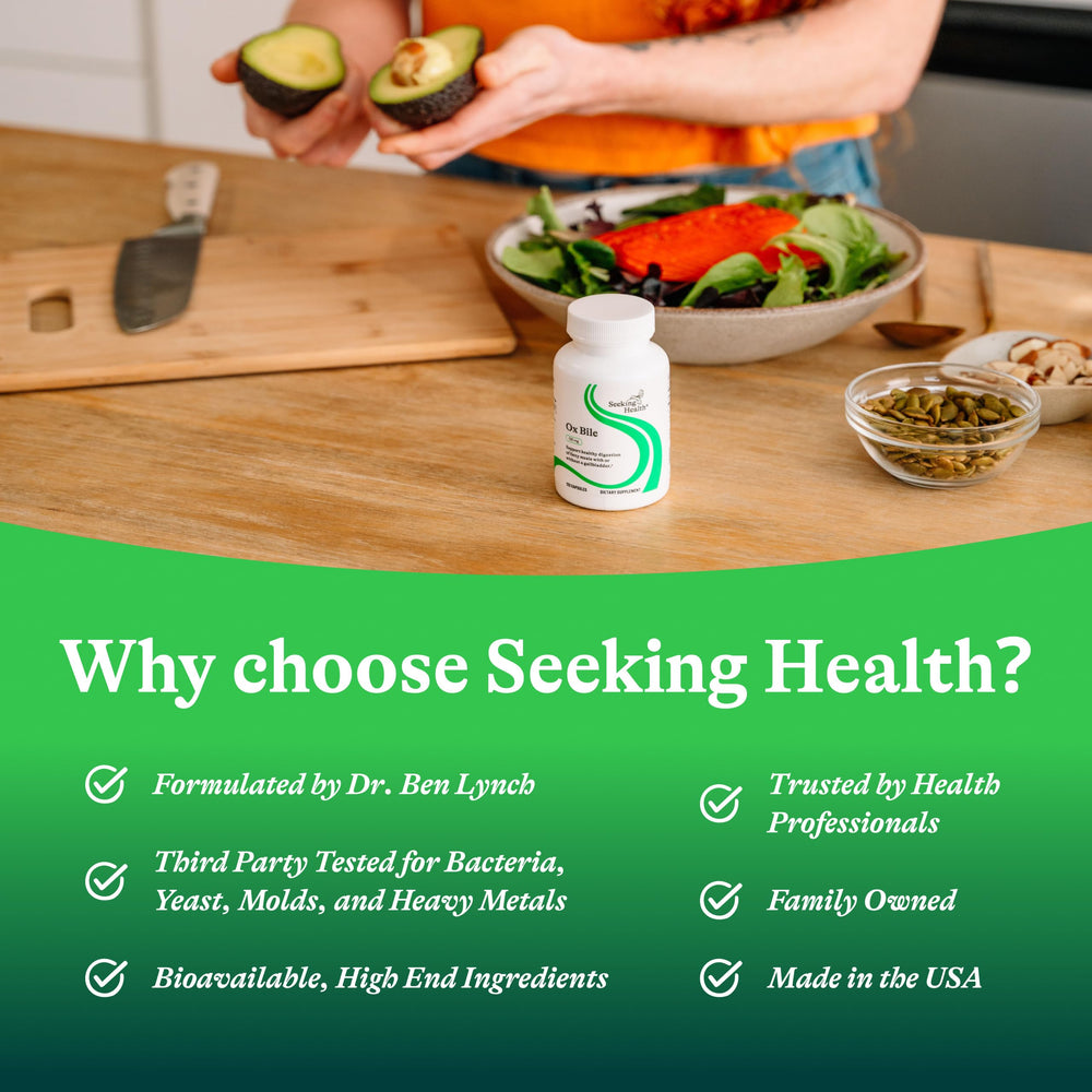 Allergen-free labeling on ox bile supplement