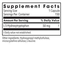 Close-up of 5-HTP 50mg capsules