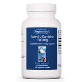 Bottle of Allergy Research Group Acetyl-L-Carnitine 500mg vegetarian capsules