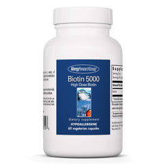 Allergy Research Group Biotin 5000mcg bottle with 60 vegetarian capsules
