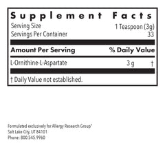 Allergy Research Group L-Ornithine-L-Aspartate Powder pour for easy daily dosing