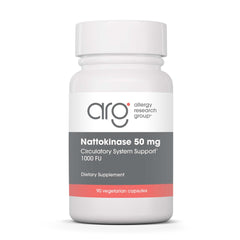 Bottle of Allergy Research Group Nattokinase 50mg capsules