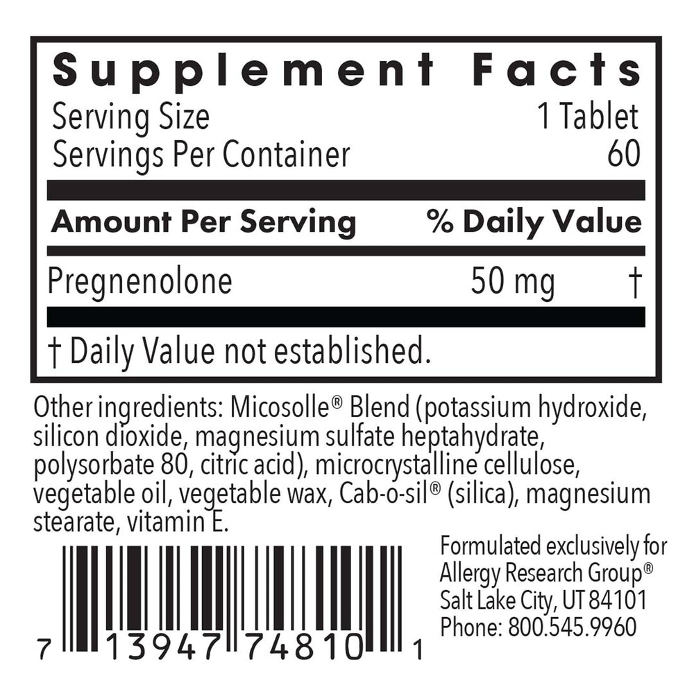 Stack of scored pregnenolone tablets