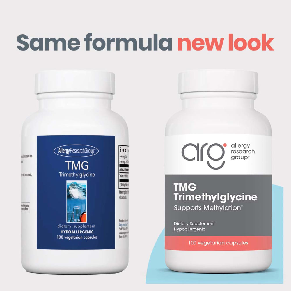 Close-up of TMG (Trimethylglycine) powder per capsule