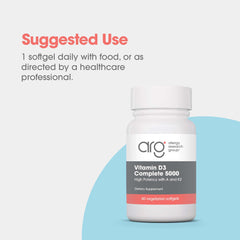 Veggie softgel capsules of Vitamin D3 Complete 5000 IU