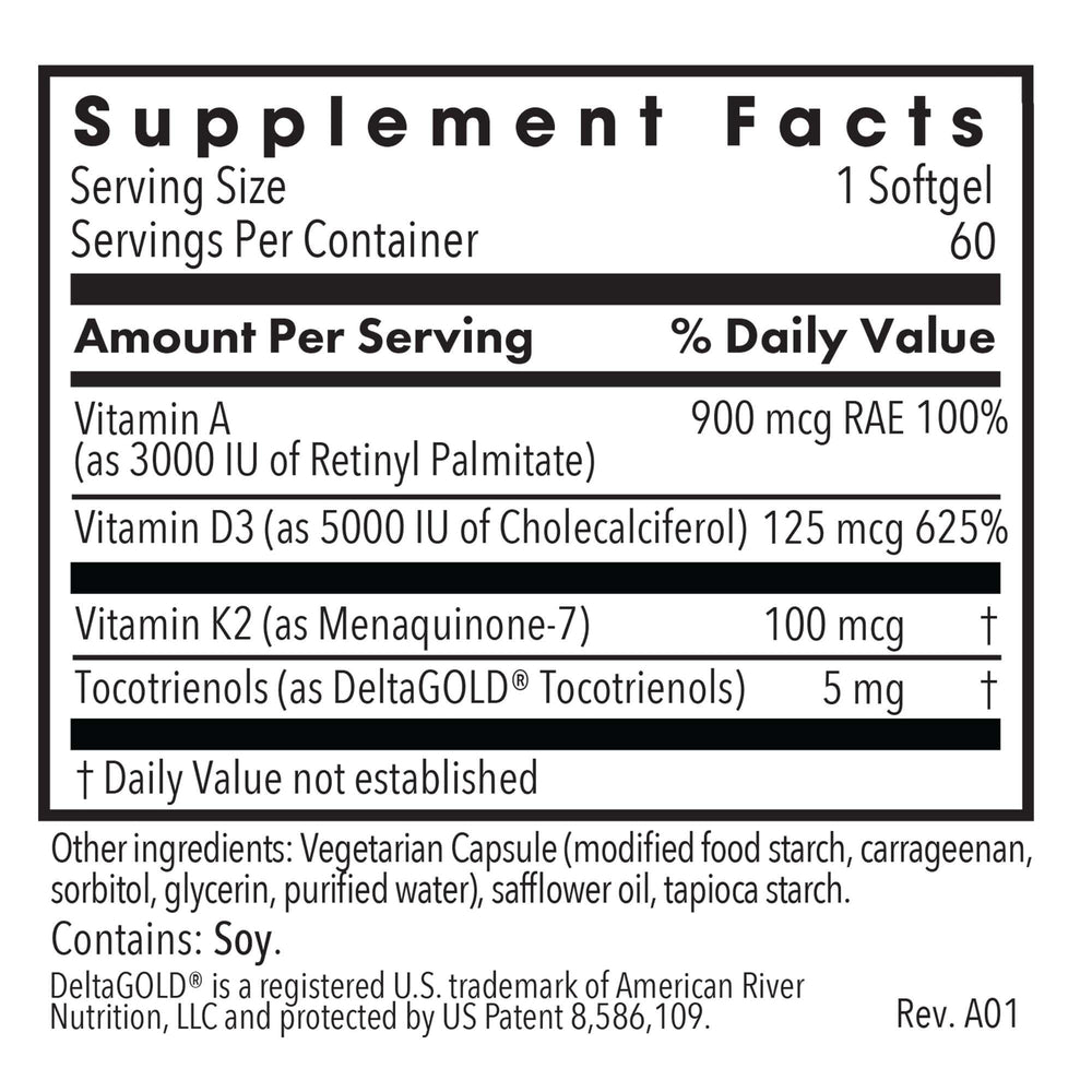 Close-up of Vitamin D3 Complete 5000 IU label