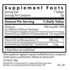 Close-up of Vitamin D3 Complete 5000 IU label