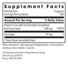 Back panel with supplement facts of the bottle