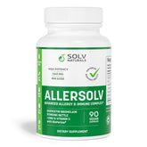 Front view of ALLERSOLV Quercetin with Bromelain bottle