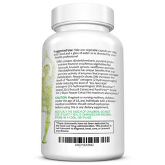 Back label with supplement facts and nutrition information