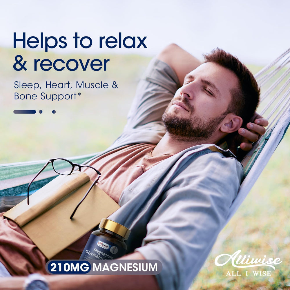 Two capsules per serving of Alliwise Magnesium Glycinate Complex