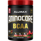 Front view of ALLMAX AMINOCORE Watermelon BCAA 315g