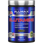 Front view of ALLMAX Essentials Arginine HCL 400 g container