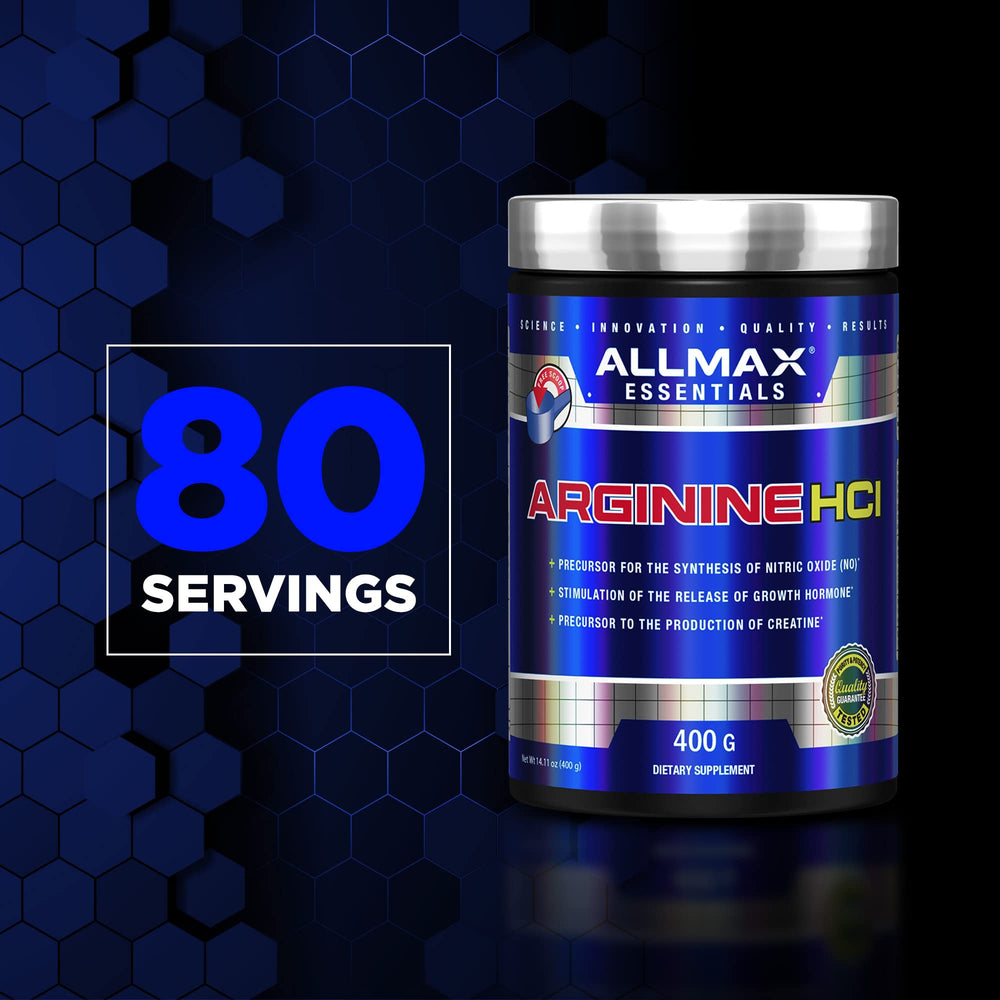 Serving scoop with Arginine HCL powder