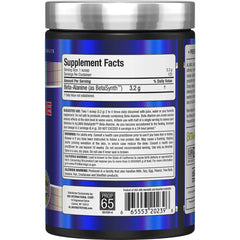 Close-up of ALLMAX Beta-Alanine 400 g label