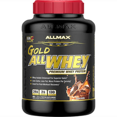 ALLMAX Gold ALLWHEY Chocolate scoop for quick, protein-packed post-workout shakes.