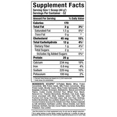 Allmax HEXAPRO Cookies & Cream tub spoon on counter evokes ritual.