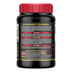 ALLMAX HEXAPRO nutrition panel highlights high protein per serving for meal planning