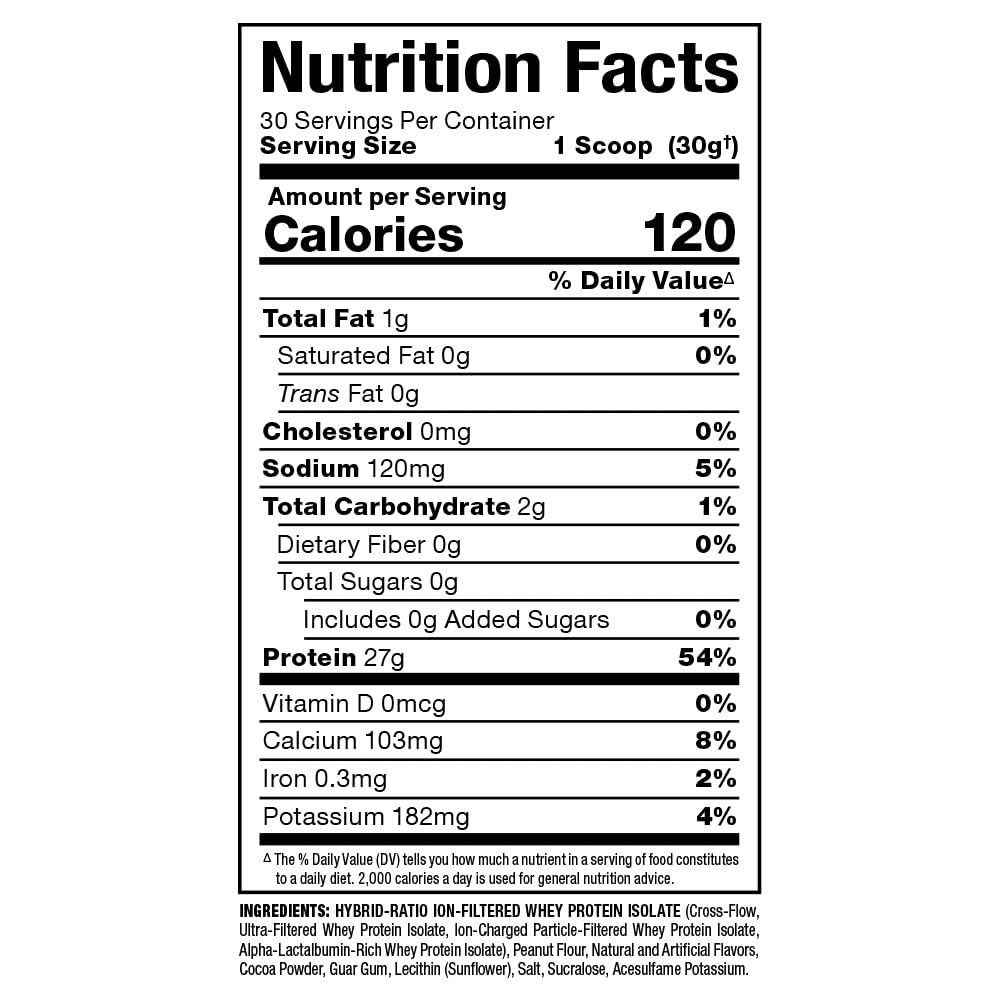 ALLMAX ISOFLEX flavor chocolate peanut butter shown in jar.